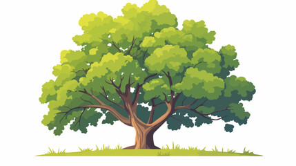 Tree icon vector image with white background 2d flat