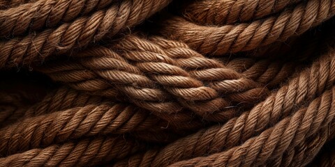 Close up of a brown rope