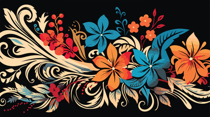 Tribal Floral Tattoos tribal tattoo floral ink cult - obrazy, fototapety, plakaty