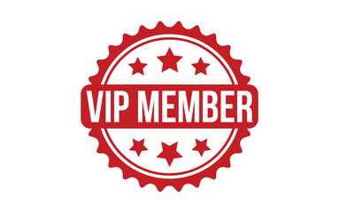 VIP Member Stamp. Red VIP Member Rubber grunge Stamp