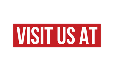 Visit Us At Stamp. Visit Us At Rubber grunge Stamp Seal