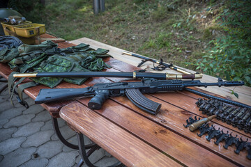 weapons Russian Kalashnikov assault rifle