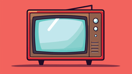 TV icon design vector 2d flat cartoon vactor illustration