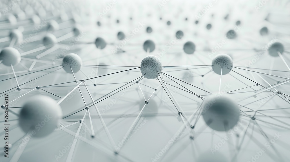 Poster Graphite global network on white background. 3D rendering