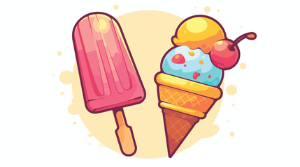 Twisted popsicle or ice cream icon in black lines.w