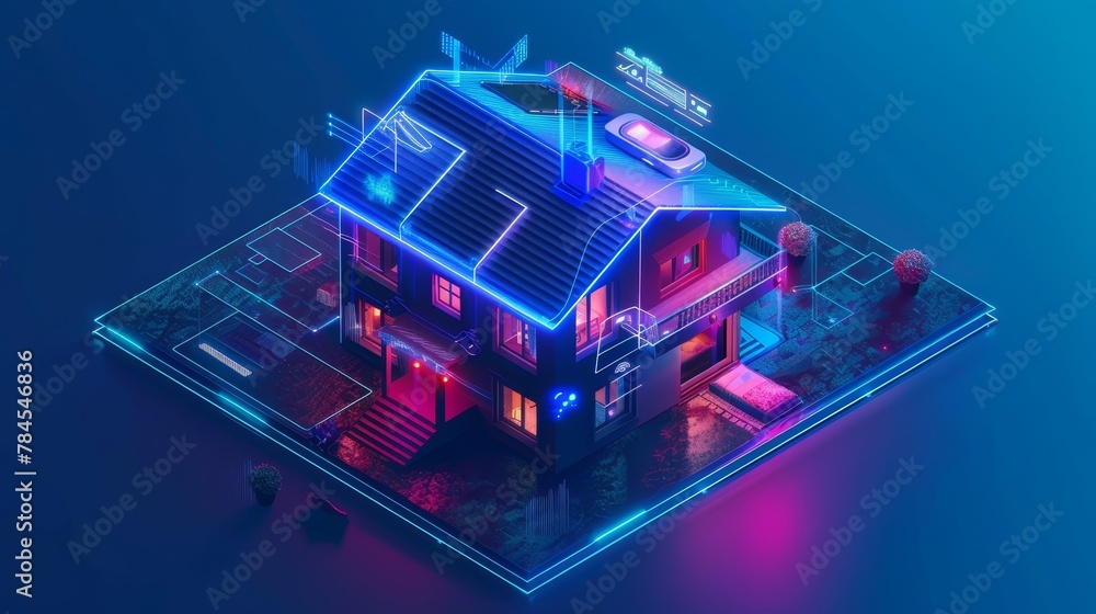 Poster The development of smart homes and IOT systems. Setting up and configuring scenarios for the internet of things in domestic homes. The engineering and programming of IOT apps. Devices controlled by