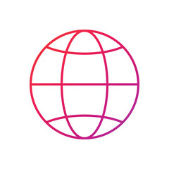 World Gradient Icon Vector Illustration