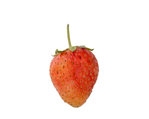 strawberries close up on white background