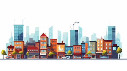 Urban design over white background vector illustration