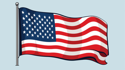 USA flag. Flat illustration of USA flag logo vector