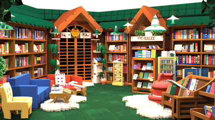 Bookworm Haven: Cozy Bookstore with Shelves of Books, Reading Nooks, and Book Club Events for Literature Lovers