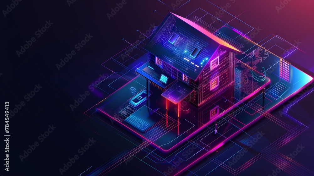 Aufkleber Develop web-enabled smart home systems. Develop digital infrastructure for the house. Configure smart devices through phone apps.