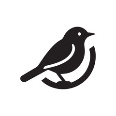 bird silhouette flat vector icon