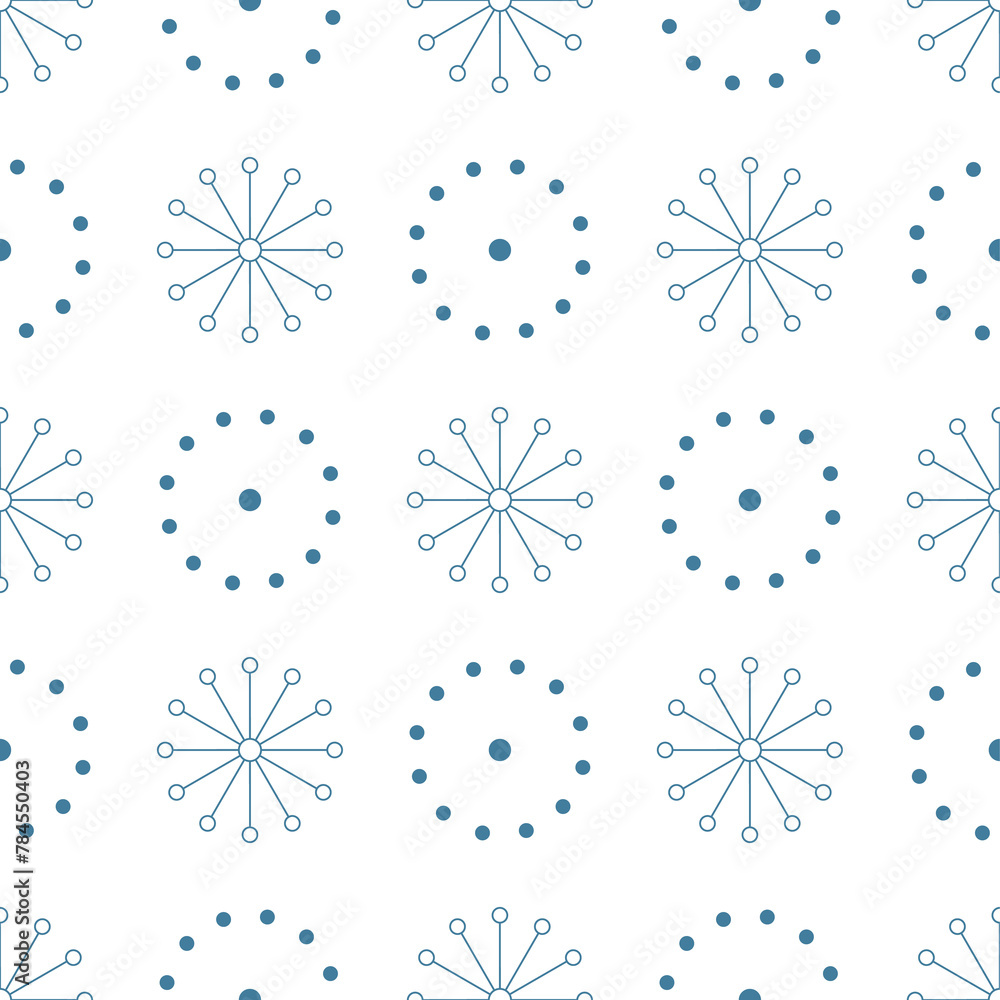 Poster abstract illustration circle shape pollen flower or firework seamless pattern background, dot align circle transparent background design element for print wrapping paper card backdrop no people.