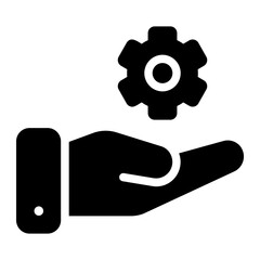 hand glyph icon