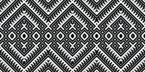 Pixel Seamless Pattern Embroidery Background. Pixel Designs Geometric Ethnic Oriental Pattern Traditional. Pixel Aztec Style Abstract Design for Print Texture,fabric,saree,sari,carpet.