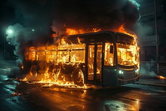 passenger bus explosion