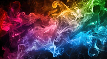 Fototapeta premium Multicolored vivid smoke. AI generative.