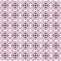 Geometric floral set of seamless patterns. Black and white vector backgrounds. Simple illustrations