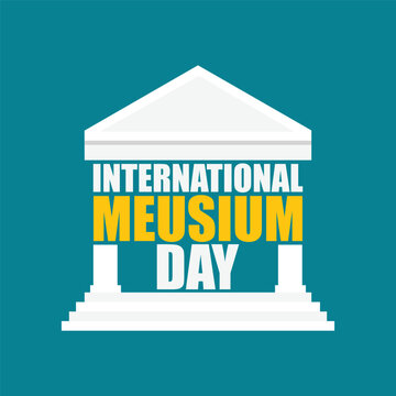 International Museum Day vector illustration. Creative typography concept with architecture of museum. 