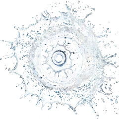 water crown splash on white background