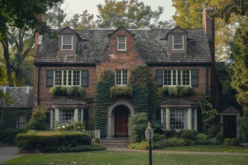 Exterior of a colonial house