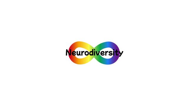 Neurodiversity awareness and acceptance concept animation with rainbow infinity symbols. Autism awareness. Infinity rainbow symbol. infinity sign in rainbow spectrum colors.