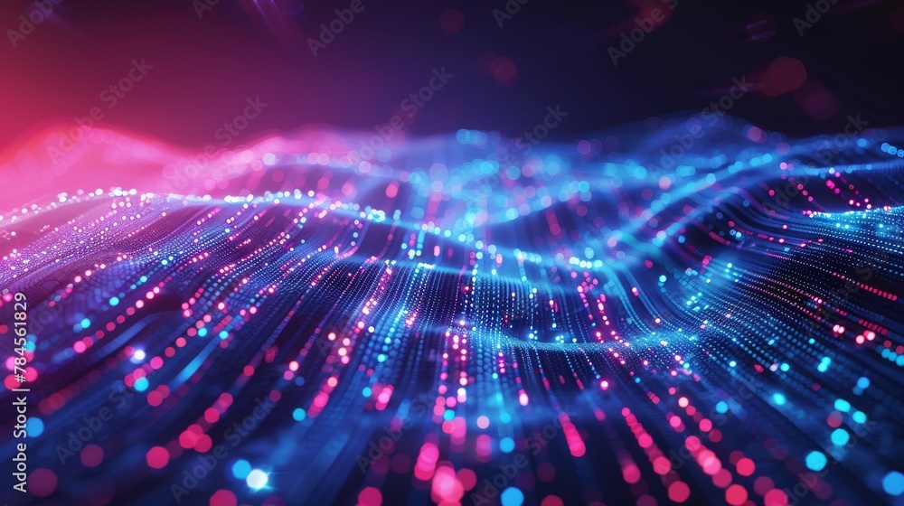 Aufkleber A technical background data transmission channel. Digital data flow. Transferring big data. Storing data sets.