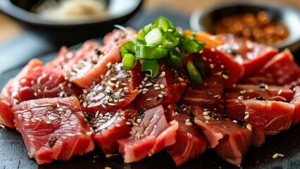 Korean style raw beef
