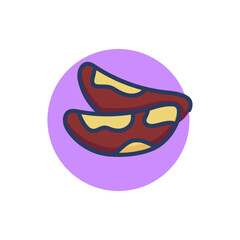 Brazil nut line icon. Protein, vegan diet, kernel. Natural ingredient or organic food concept. Vector illustration for web design and apps