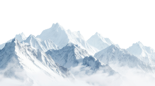 Mount everest on white background