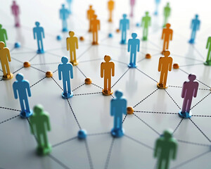A creative visualization of the intersection between online marketing and social relationships,