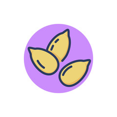 Sunflower seeds line icon. Oil, nutrition, food. Products and allergens concept. Vector illustration for web design and apps