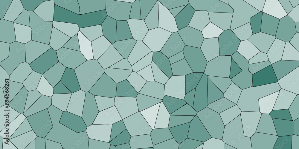 Poster multicolor broken stained glass background with white lines. aqua texture geometric modern creative 