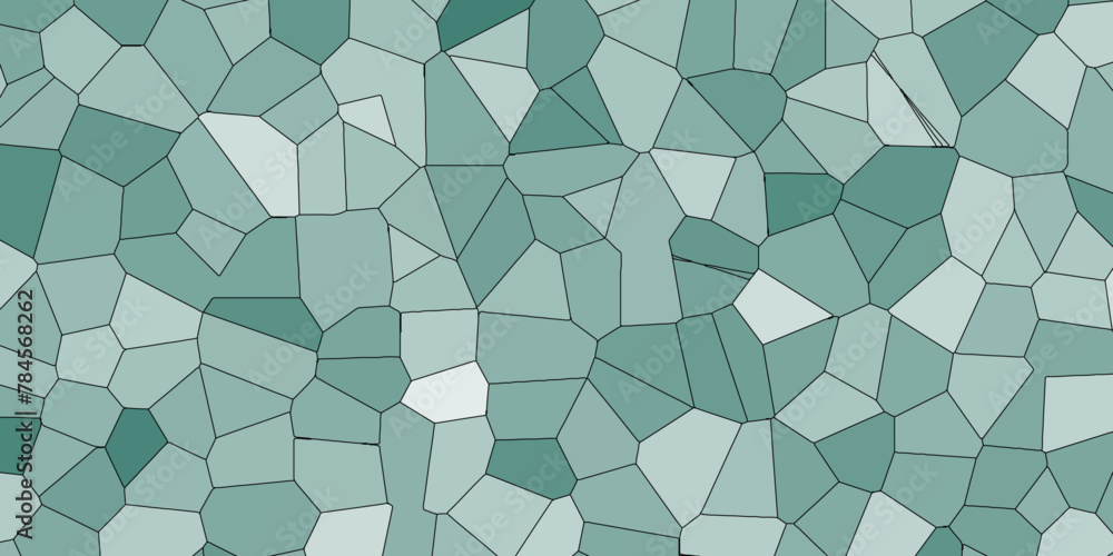 Poster multicolor broken stained glass background with white lines. aqua texture geometric modern creative 