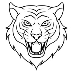 Angry Tiger Head Icon Illustrations & Vectors, 