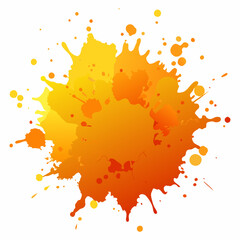 Orange color  Watercolor Splash-