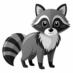 Raccoon sit Icon Illustrations & Vectors-