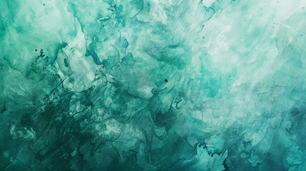 Abstract watercolor background mint green with white and beige
