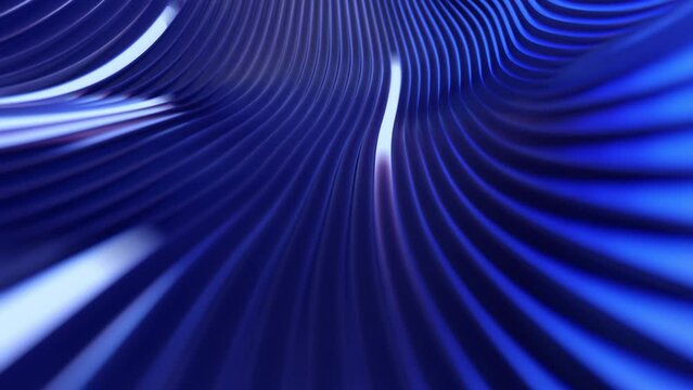 Abstract animation of energy flow, 3d render, 4k seamless looped video