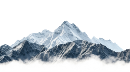 Mount everest on white background