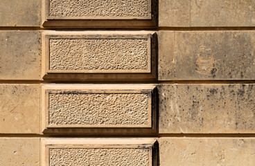 Texture di muro con elementi in rilievo