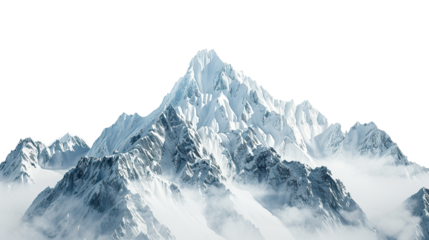 Mount everest on white background
