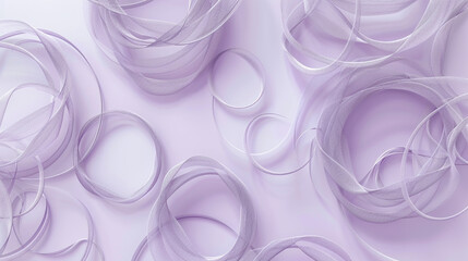 Delicate pastel lavender circles overlap on lilac for a tranquil vector design.