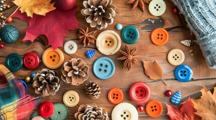 Seasonal Buttons and Decorative Items for Year-Round Crafts