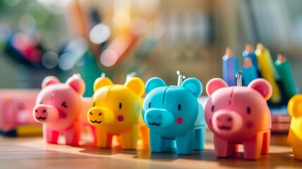 Obraz premium Animal-Shaped Decorative Staples for Creative Papers