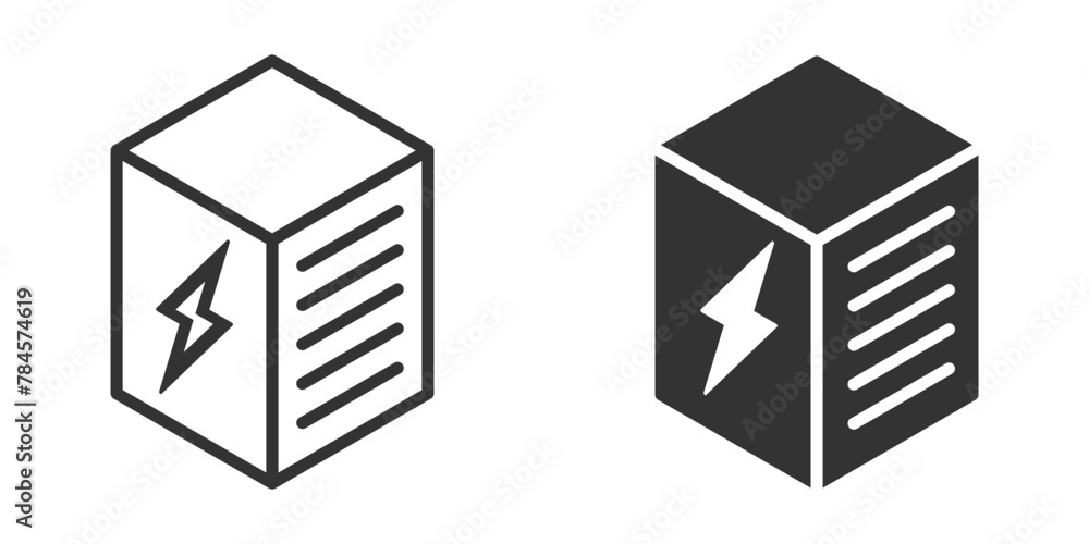 Wall mural energy storage system icon. vector illustration.