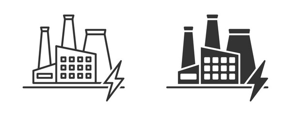 Power station icon. Vector illustration.