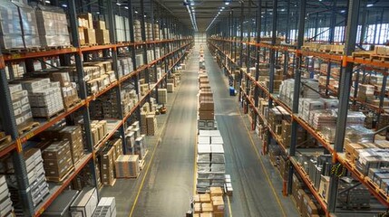 Fototapeta premium Global Logistics Distribution Center