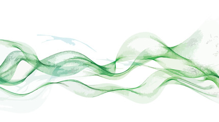Fototapeta na wymiar Wavy green lines. Abstract illustration background